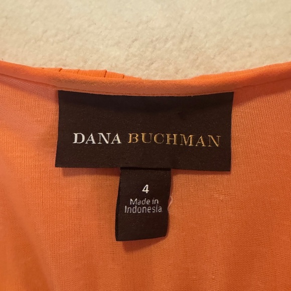 Women’s Orange Dana Bachman Colorblock Pleated Dress - Picture 3 of 6